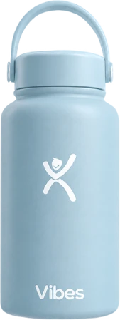 Botella térmica VIBES acero inoxidable 304 color celeste pastel 650 ml