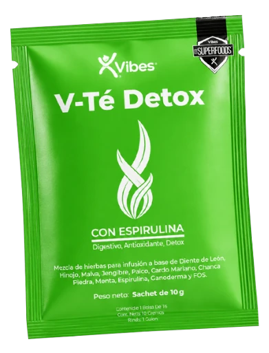 V-TÉ DETOX — infusión de hierbas con espirulina
