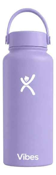 Botella térmica VIBES acero inoxidable 304 color morado pastel 1000 ml